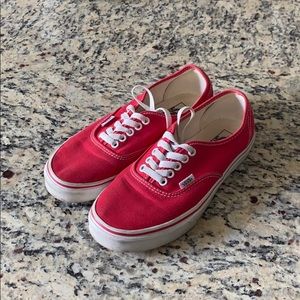 Red Vans Authentic 8.5